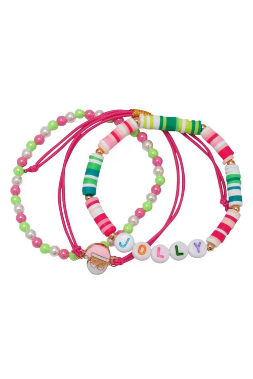 Jolly Beaded Christmas Bracelets