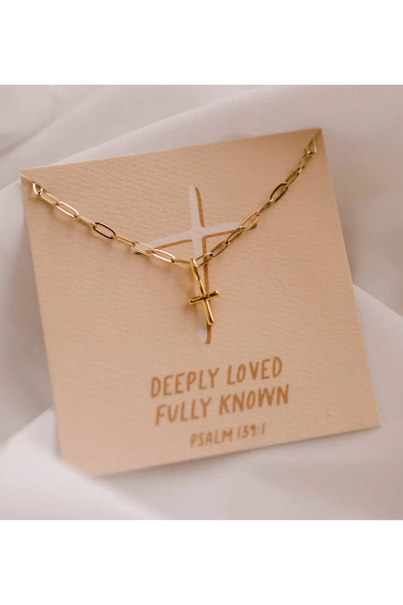 Deeply Loved Fully Known Cross Necklace