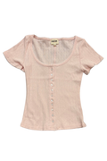 Scallop Scoop Neck Baby Tee