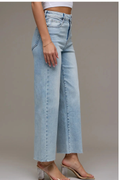 Light Wash Clean Stretch Wideleg Jean by HIDDEN