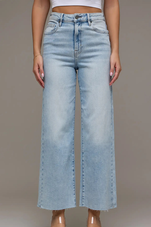 Nori Light Wash Wideleg Jean by HIDDEN