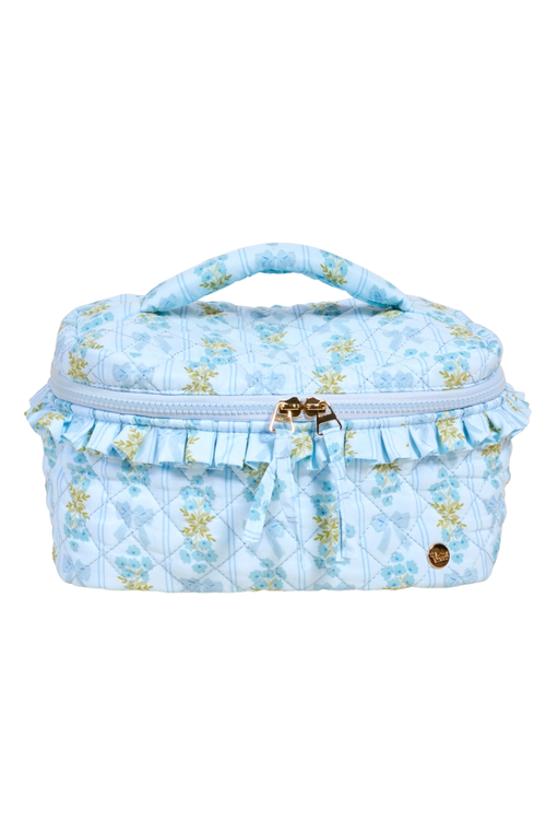 Glam & Go Quilted Cosmetic Bag–Oh So Fancy Blue