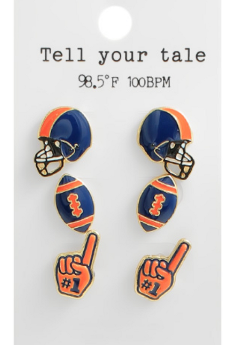 Game Day Football Earring Set