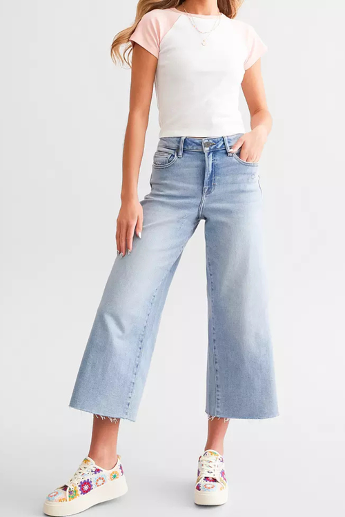 NORI Clean Stretch Cropped Wide leg Jean by Hidden