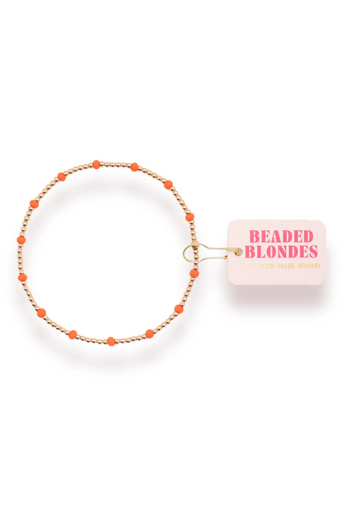 Orange Dainty Poppi Bracelet By Beaded Blondes