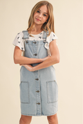 Girls Denim Overall Dress