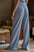 Stripe Flare Cotton Lounge Pant