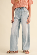 Girls Wide Leg Denim Pants