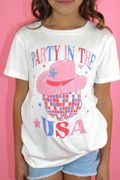 Party in the USA Rhinestone Graphic T-Shirt By Sweet Soul