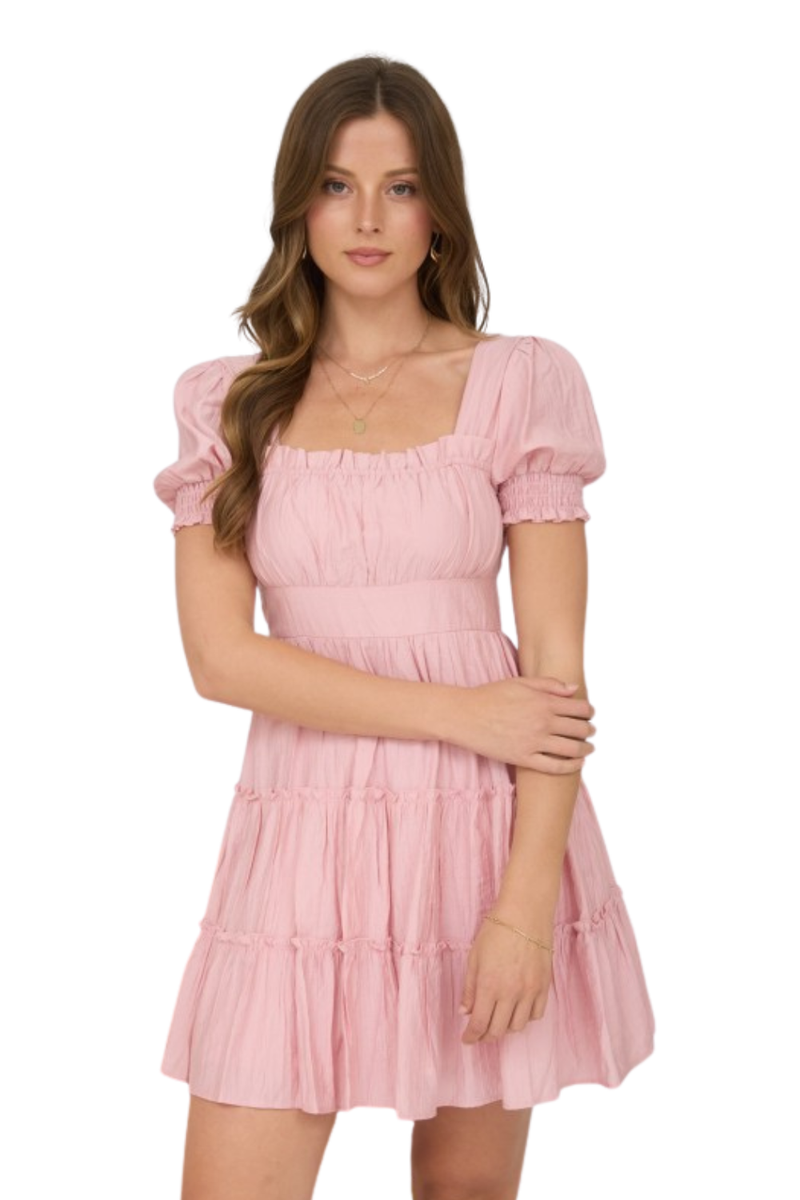 Lizzy Ruffle Tiered Mini Dress