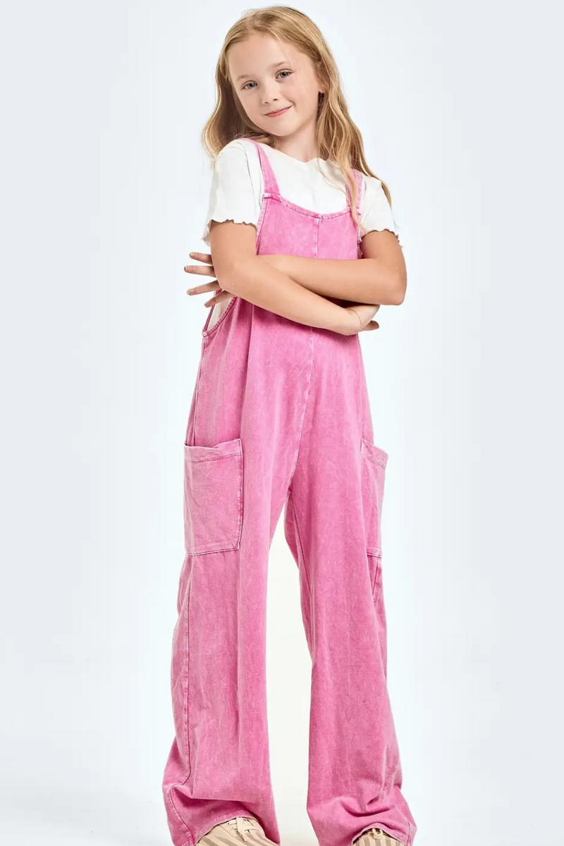 Laid Back Mineral Wash Overalls