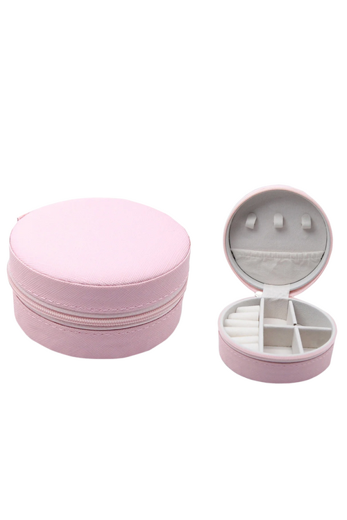 Round Travel Jewelry Case