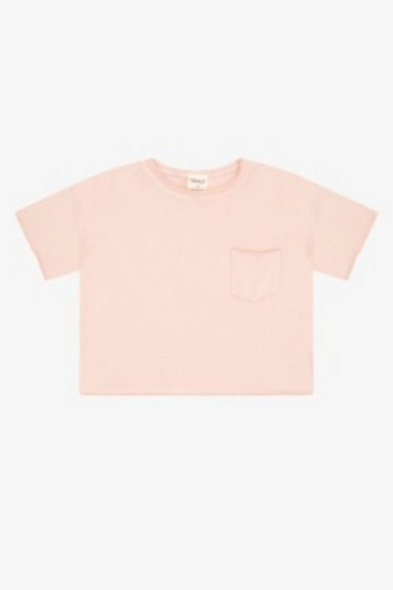 Cotton Jersey Raw Edge Pocket Tee By TENLY