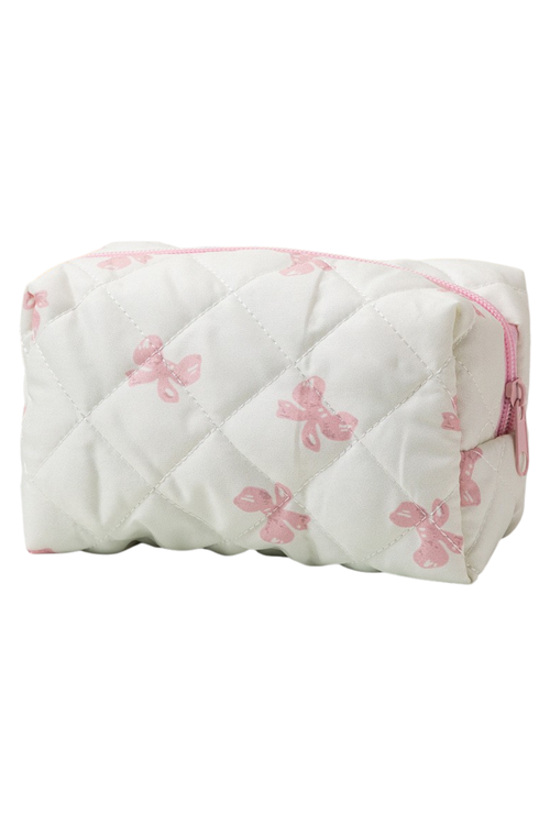 Pink Bow Cosmetic Bag