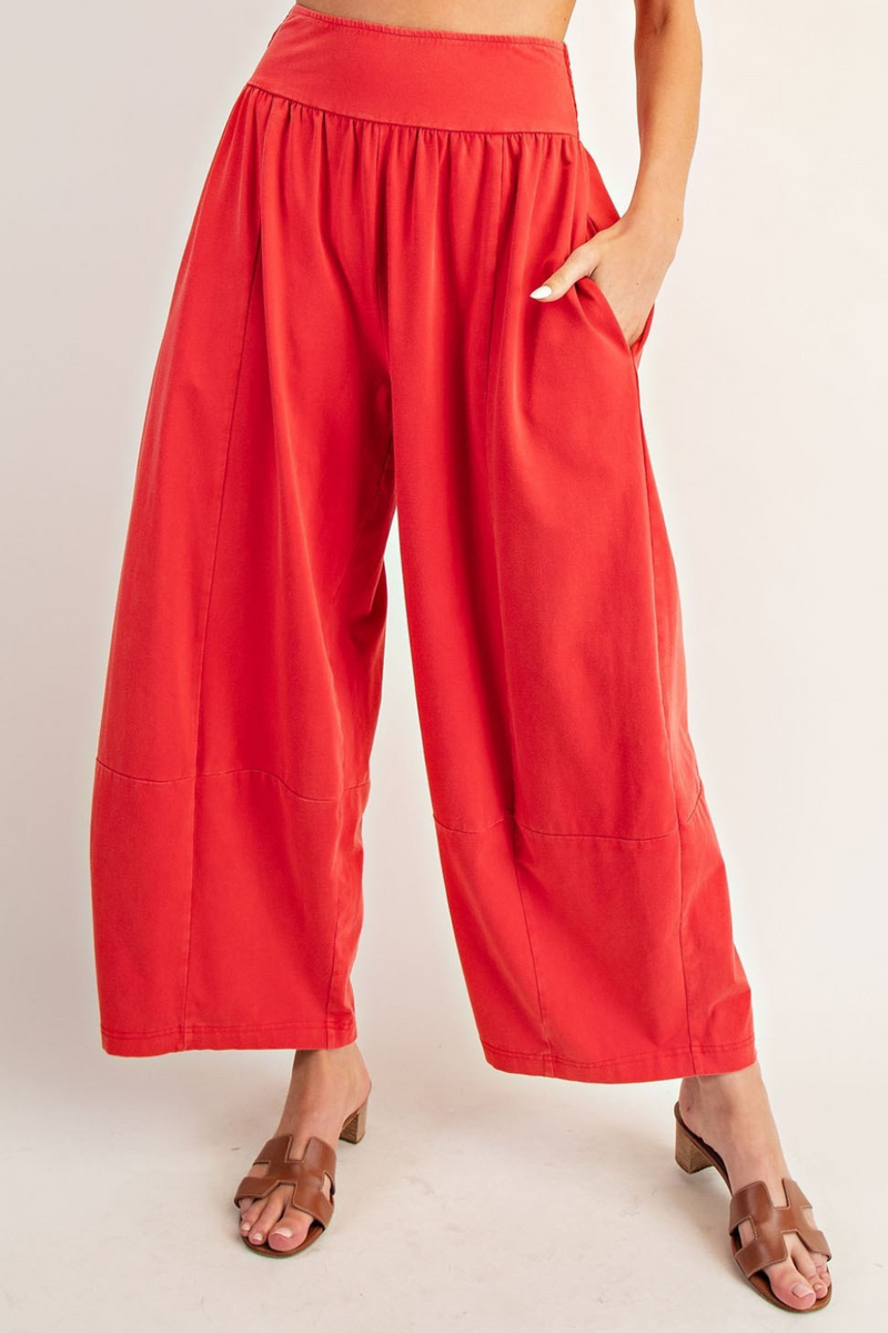 The Amelia Mineral Washed Wide Leg Pant