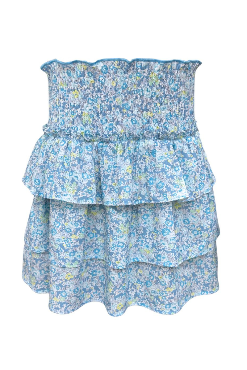Sally Skirt in Aqua Floral by PLEAT