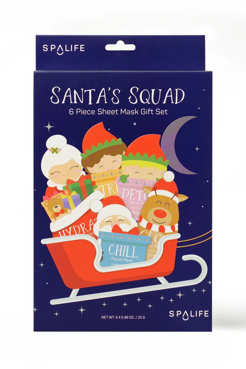 Santa's Squad 6 Piece Sheet Mask Gift Set