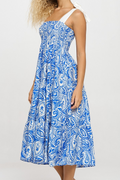 Athena Blue Paisley Tie Strap Dress By Meet Me In Santorini