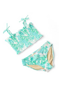 Charming Mint Girls Smocked Two Piece Swimsuit