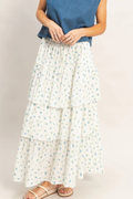 Anna Tiered Floral Print Skirt