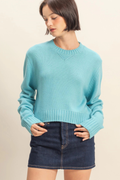Amber Cropped Long Sleeve Sweater