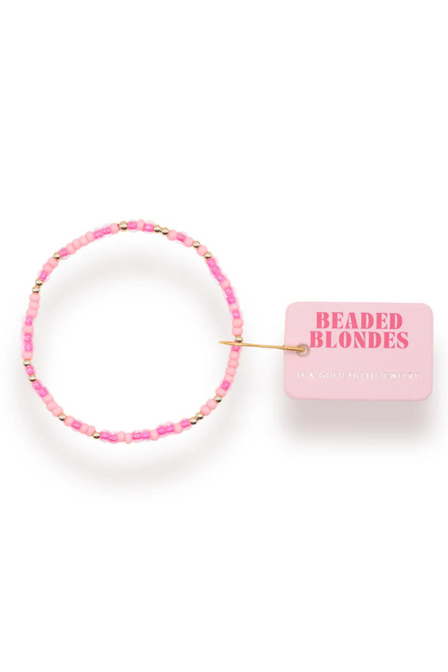 Hot Pink Sprinkle Bracelet By Beaded Blondes