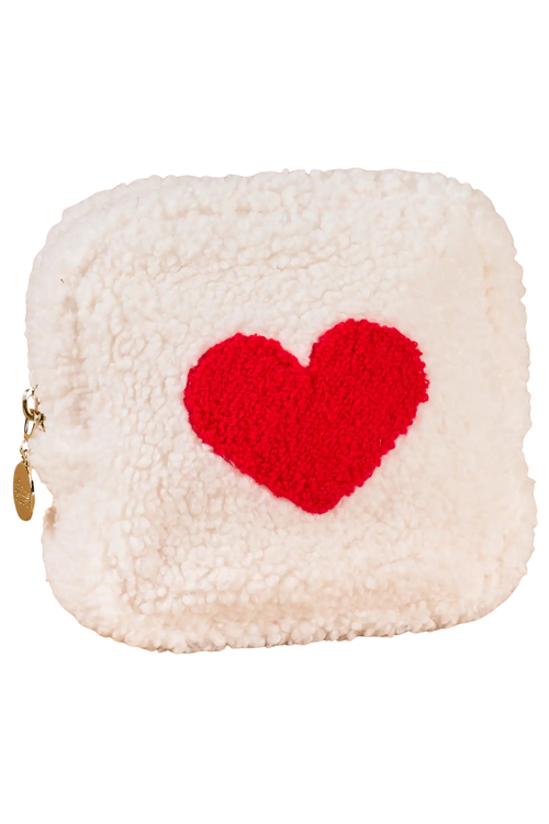 Red Heart Square Pouch