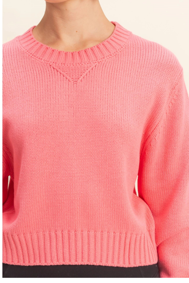 Amber Cropped Long Sleeve Sweater