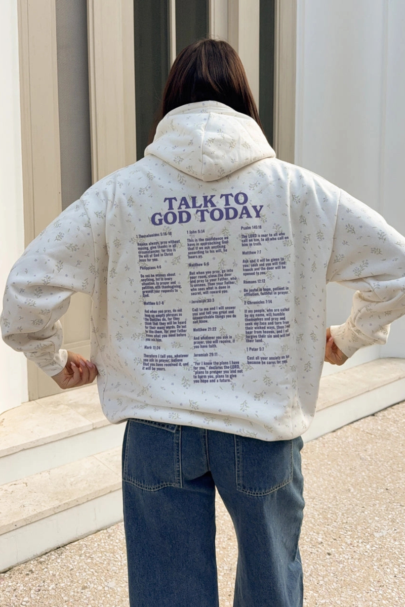 Talk To God Wildflower Unisex Hoodie by Elevated Faith