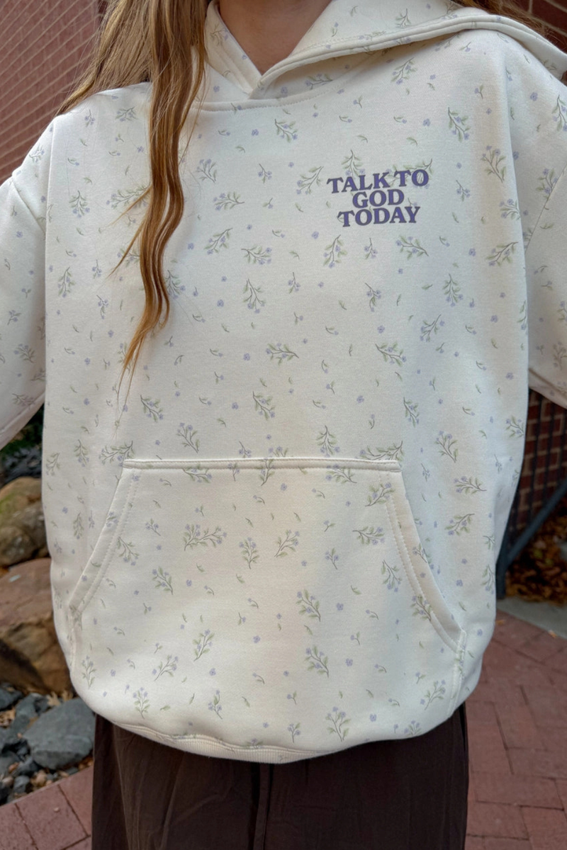Talk To God Wildflower Unisex Hoodie by Elevated Faith