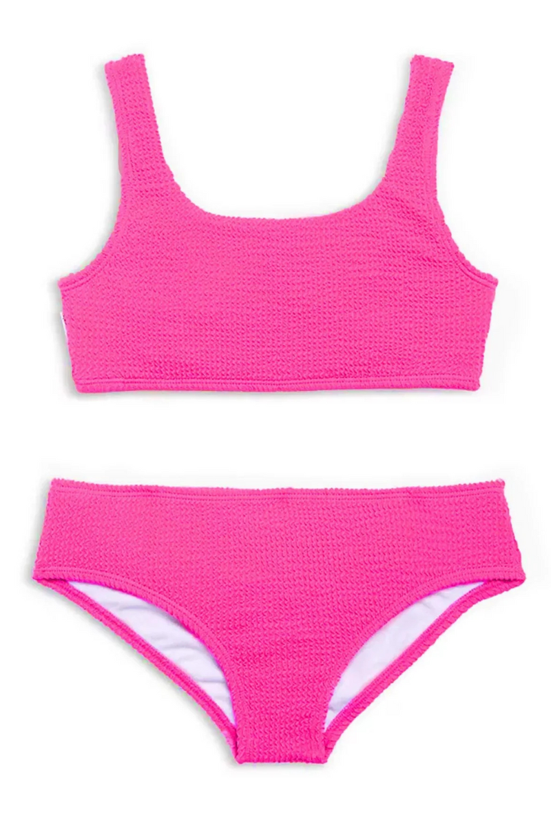 Fay Crinkle Tankini Swimsuit in Lipstick By Limeapple