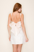 Mallory Tie Back Jacquard Mini Dress