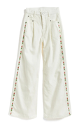 Girls Embroidered Side Pleated Leg Pant by Tractr