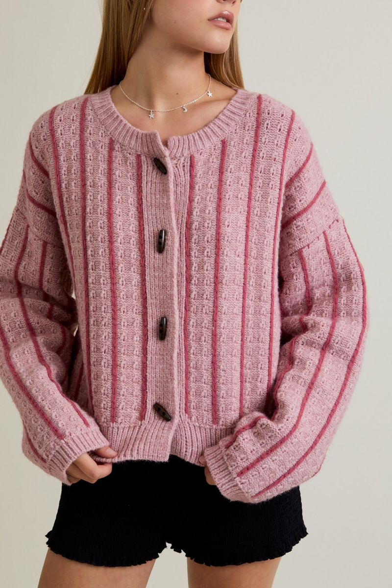 The Amber Striped Cardigan