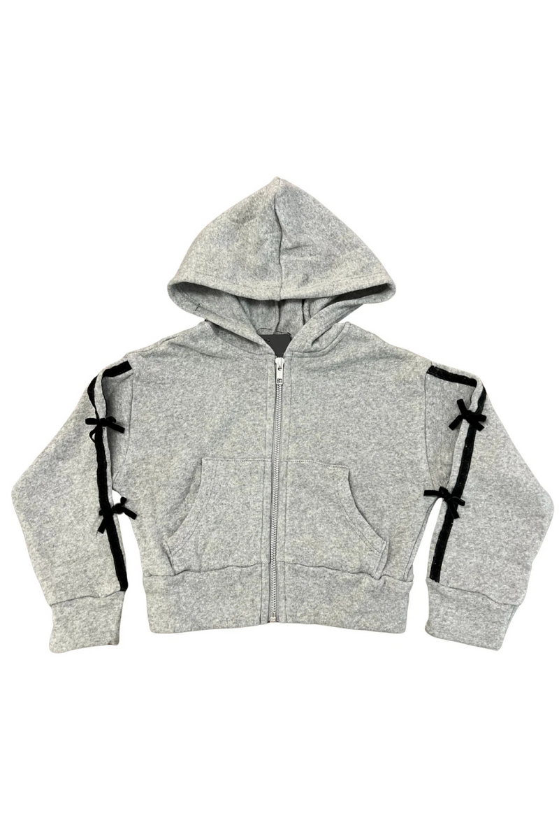 Flowers By Zoe Velvet Ribbon Zip Hoodie