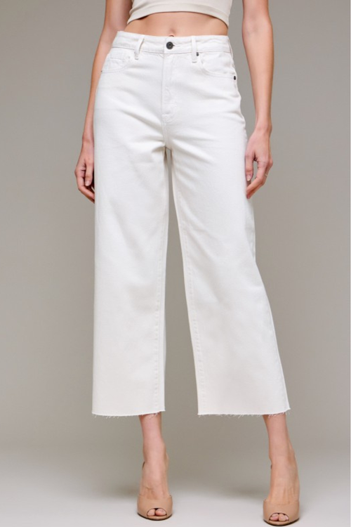 Nori Sea Salt WIde Leg Crop Jean By Hidden