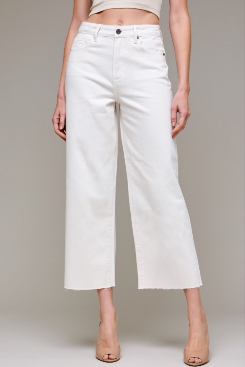 Nori Sea Salt WIde Leg Crop Jean By Hidden
