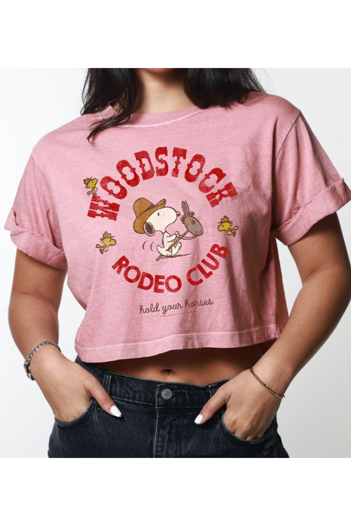 Woodstock Rodeo Club Crop Vintage Tee