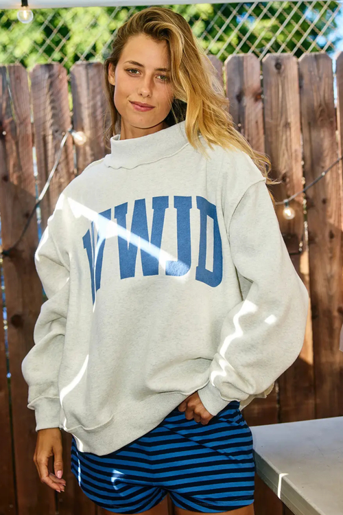 WWJD/AMEN Reversible Mockneck Sweatshirt