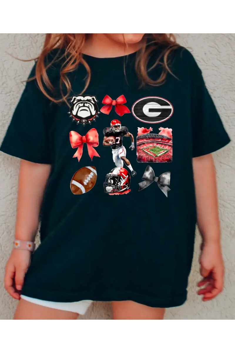 Youth Georgia Bulldogs Football Graphic Tee