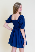 Claire Puff Sleeve Dress by Blu Pepper