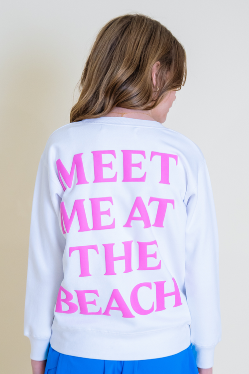 Meet Me At The Beach Oversized Sweatshirt