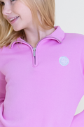 Smile Rose Quarter Zip Sweatshirt