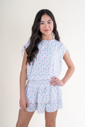 The Emma Top With Ties in Floral by PLEAT