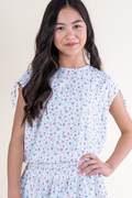 The Emma Top With Ties in Floral by PLEAT