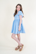 Reiley Puff Sleeve Tie Back Dress