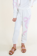 Dylan Embroidered Bow Sweatpants by Katie J NYC