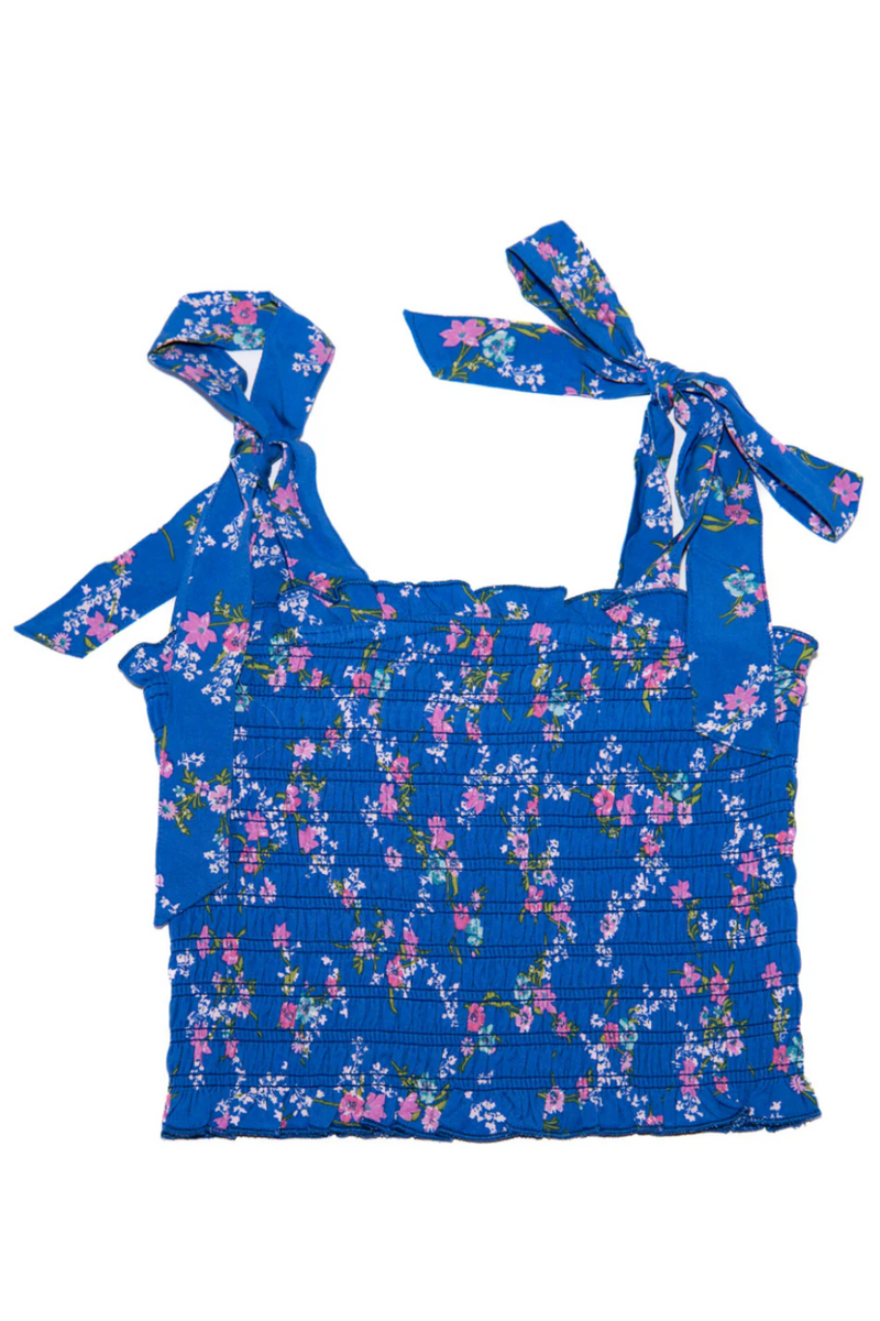 Juniors Sunny Tie Top in Foral Cascade by Katie J NYC