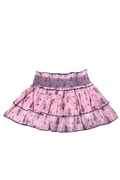 Tween Dominique Skort in Violet Stripe Floral by Katie J NYC