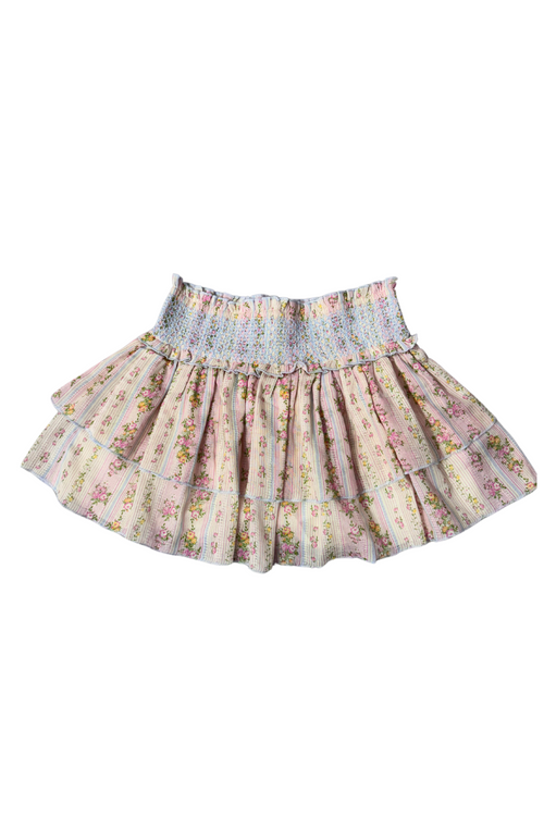 Tween Dominique Skort in Shabby Floral Stripe by Katie J NYC